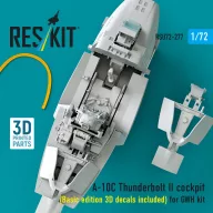   ResKit Models A-10C Thunderbolt II cockpit (Basic edition 3D decals included) (3D Printed) for Great Wall Hobby 1:72 (RSU72-0277)