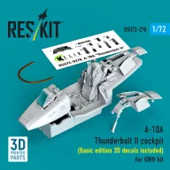   ResKit Models A-10A Thunderbolt II cockpit (Basic edition 3D decals included) (3D Printed) for Great Wall Hobby 1:72 (RSU72-0278)