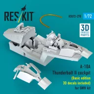   ResKit Models A-10A Thunderbolt II cockpit (Basic edition 3D decals included) (3D Printed) for Great Wall Hobby 1:72 (RSU72-0278)
