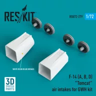   ResKit Models F-14(A, B, D) Tomcat air intakes for GWH kit (3D Printed) 1:72 (RSU72-0279)