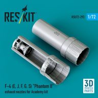   ResKit Models F-4 (E, J, F, G, S) Phantom II exhaust nozzles for Academy kit (3D Printed) 1:72 (RSU72-0293)