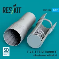   ResKit Models F-4 (E, J, F, G, S) Phantom II exhaust nozzles for Revell kit (3D Printed) 1:72 (RSU72-0296)