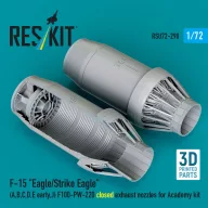   ResKit Models F?15 Eagle/Strike Eagle (A, B, C, D, E early, J) F100-PW-220 closed exhaust nozzles for Academy kit (3D Printed) 1:72 (RSU72-0298)