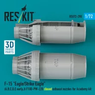   ResKit Models F?15 Eagle/Strike Eagle (A, B, C, D, E early, J) F100-PW-220 closed exhaust nozzles for Academy kit (3D Printed) 1:72 (RSU72-0298)