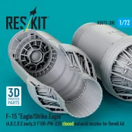   ResKit Models F?15 Eagle/Strike Eagle (A, B, C, D, E early, J) F100-PW-220 closed exhaust nozzles for Revell kit (3D Printed) 1:72 (RSU72-0300)
