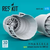   ResKit Models F?15 Eagle/Strike Eagle (A,B,C,D,E early,J) F100-PW-220 open exhaust nozzles for GWH kit (3D Printed) 1:72 (RSU72-0303)