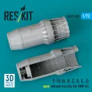 ResKit Models F?15 Eagle/Strike Eagle (A,B,C,D,E early,J) F100-PW-220 open exhaust nozzles for GWH kit (3D Printed) 1:72 (RSU72-0303)