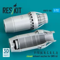   ResKit Models F?15 Eagle/Strike Eagle (A,B,C,D,E early,J) F100-PW-220 closed exhaust nozzles for GWH kit (3D Printed) 1:72 (RSU72-0304)
