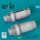 ResKit Models F?15 Eagle/Strike Eagle (A,B,C,D,E early,J) F100-PW-220 closed exhaust nozzles for GWH kit (3D Printed) 1:72 (RSU72-0304)