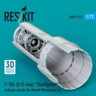   ResKit Models F-104 (S/G-late) Starfighter exhaust nozzle for Revell/Monogram kit (3D Printed) 1:72 (RSU72-0313)