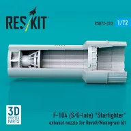  ResKit Models F-104 (S/G-late) Starfighter exhaust nozzle for Revell/Monogram kit (3D Printed) 1:72 (RSU72-0313)