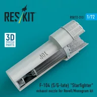   ResKit Models F-104 (S/G-late) Starfighter exhaust nozzle for Revell/Monogram kit (3D Printed) 1:72 (RSU72-0313)