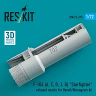   ResKit Models F-104 (A, C, D, J, G) Starfighter exhaust nozzle for Revell/Monogram kit (3D Printed) 1:72 (RSU72-0315)