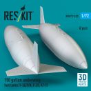 ResKit Models 150 gallon underwing fuel tanks (F-5E/F/N, F-20, AT-3) (2 pcs) (3D Printed) 1:72 (RSU72-0323)