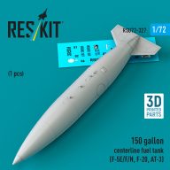   ResKit Models 150 gallon centerline fuel tank (F-5E/F/N, F-20, AT-3) (1 pcs) (3D Printed) 1:72 (RSU72-0327)