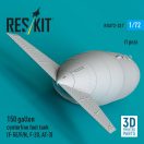 ResKit Models 150 gallon centerline fuel tank (F-5E/F/N, F-20, AT-3) (1 pcs) (3D Printed) 1:72 (RSU72-0327)
