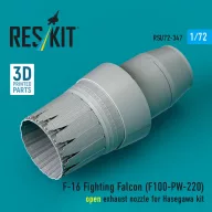   ResKit Models F-16 Fighting Falcon (F100-PW-220) open exhaust nozzle (3D Printed) for Hasegawa 1:72 (RSU72-0347)