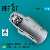   ResKit Models F-16 Fighting Falcon (F100-PW-220) open exhaust nozzle (3D Printed) for Hasegawa 1:72 (RSU72-0347)