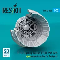   ResKit Models F-16 Fighting Falcon (F100-PW-229) open exhaust nozzle (3D Printed) for Tamiya 1:72 (RSU72-0352)