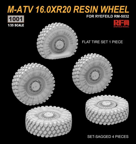 Rye Field Model M-ATV 16.0XR20 RESIN WHEEL 1:35 (RM-1001)
