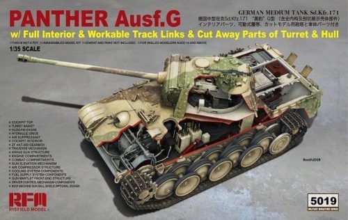 Rye Field Model Panther Ausf.G with full interior & cut away parts 1:35 (RM-5019)