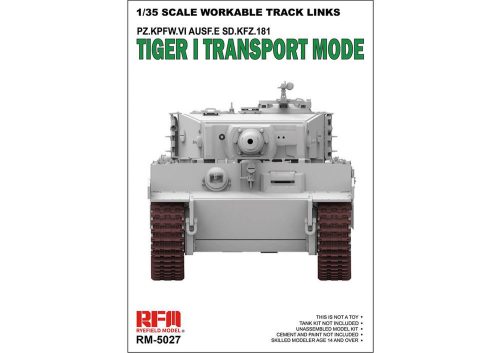 Rye Field Model TIGER I Transport Workable Track Links PZ.KPFW.VI AUSF.E.SD.KFZ.181 1:35 (RM-5027)