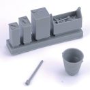 Royal Model Toolbox, oil cans and bucket 1:16 (RM1043)