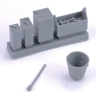 Royal Model Toolbox, oil cans and bucket 1:16 (RM1043)
