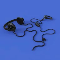   Royal Model German tanker head phones set-WWII 3D printed 1:16 (RM1094)