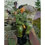  Royal Model Waffen SS tanker sitting on turret-WWII 1:35 (RM156)