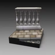   Royal Model Base with columns 'cm 4x4' 1:35 (RM881)