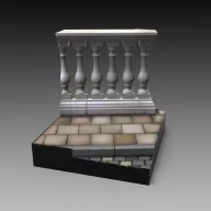   Royal Model Base with columns 'cm 5x5' (75mm) (RM882)