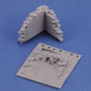 Royal Model Base with ruined wall 'cm4x4' No.10 1:35 (RM941)