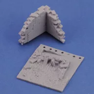   Royal Model Base with ruined wall 'cm4x4' No.10 1:35 (RM941)