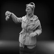   Royal Model German tanker in winter dress with Tiger I Early cupola 1:16 (RM975)