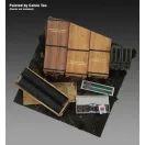 Royal Model Base with 105 mm Ammo with Cases cm4x4 (RM992)