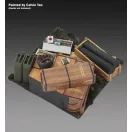 Royal Model Base with 105 mm Ammo with Cases cm4x4 (RM992)