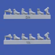   Royal Model German DAK boots-assorted positions-WWII 1:35 (RM995)