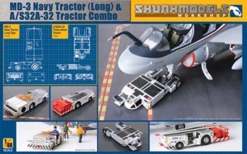 Skunkmodel MD-3 Navy Tractor (long)&A/S32A-32 trCom 1:48 (SW-48005)