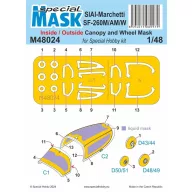   Special Hobby SIAI-Marchetti SF-260M/AM/W INSIDE/OUTSIDE MASK 1:48 (100-M48024)