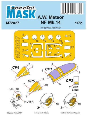 Special Hobby A.W. Meteor NF Mk.14 Mask 1:72 (100-M72027)