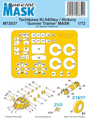 Special Hobby Tachikawa Ki-54Otsu / Hickory Gunner Trainer MASK 1:72 (100-M72037)