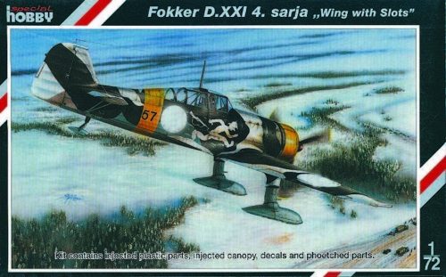 Special Hobby Fokker D.XXI 4 sarja Wing with slots 1:72 (100-SH72116)