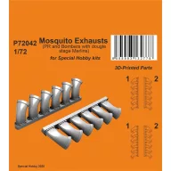   Special Hobby Mosquito Exhausts (PR and Bombers with two stage Merlins) 1:72 (129-P72042)
