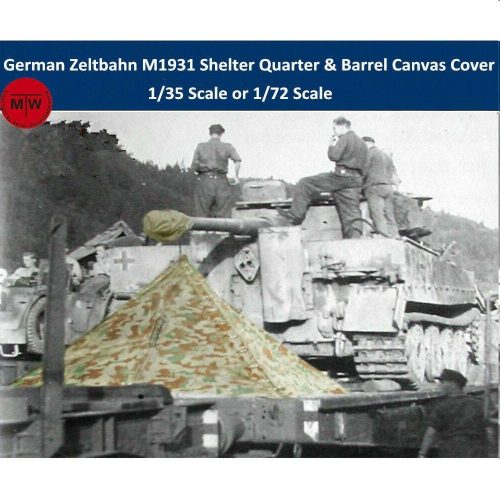 T-Model WWII German Zeltbahn M1931 Shelter Quarter & Barrel Canvas Cover Resin Kits 1:35 (A35001)