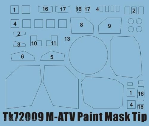 T-Model M-ATV Paint Mask Tip M-ATV 1:72 (TK72009)