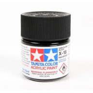 Tamiya X-18 Acrylic Paint Semi Gloss Black 23ml (81018)