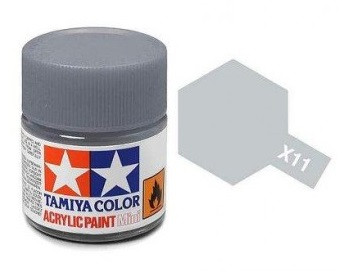 Tamiya Acrylic Paint Mini X-11 Chrome Silver 10 ml (81511)
