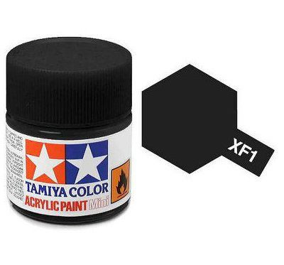 Tamiya Acrylic Paint Mini XF-1 Flat Black 10 ml (81701)