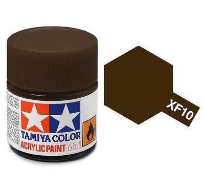 Tamiya Acrylic Paint Mini XF-10 Flat Brown 10 ml (81710)